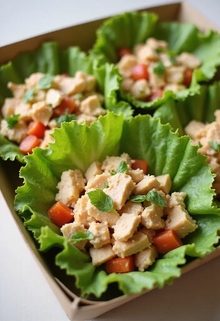 30+ Keto Lunch Box Ideas for Adults That Are Quick and Filling 4 30+ Keto Lunch Box Ideas for Adults That Are Quick and Filling - 2. Chicken Salad Lettuce Wraps