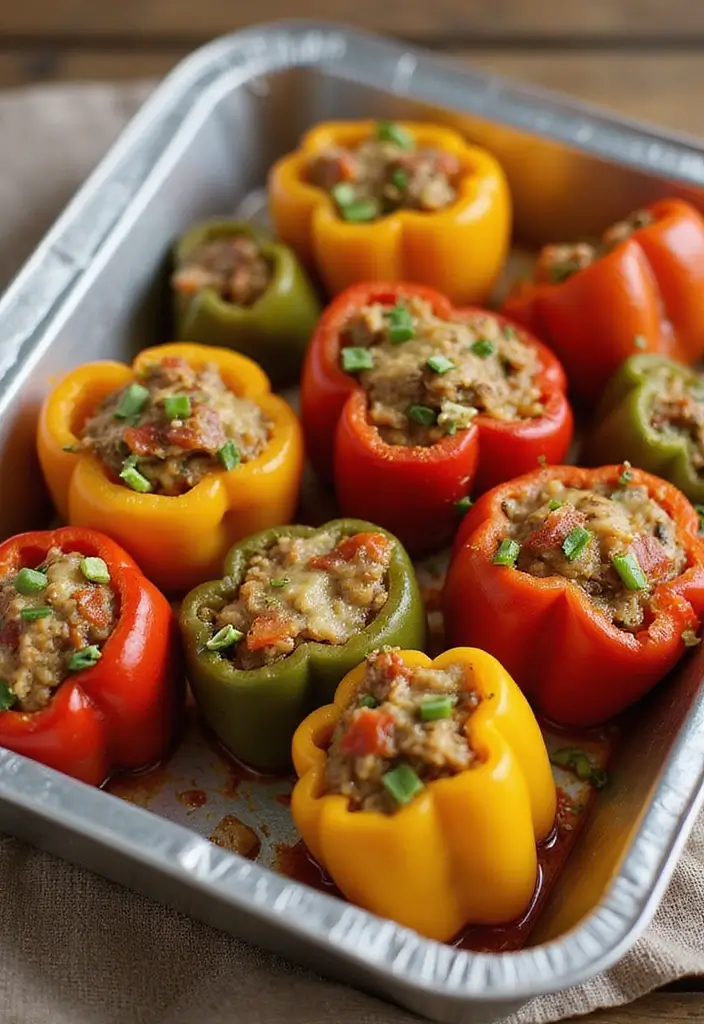 30+ Keto Lunch Box Ideas for Adults That Are Quick and Filling 122 30+ Keto Lunch Box Ideas for Adults That Are Quick and Filling - 20. Stuffed Bell Peppers