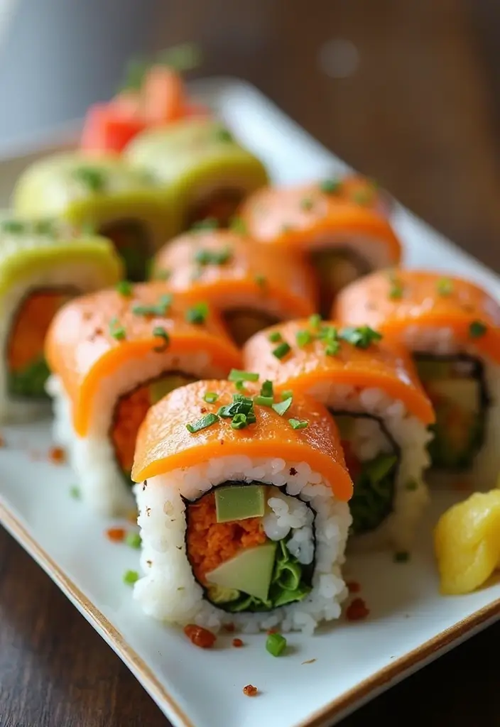 30+ Lunch Box Ideas for Kids That Make Eating Fun 65 30+ Lunch Box Ideas for Kids That Make Eating Fun - 11. Veggie Sushi Rolls