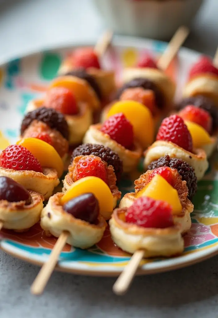 30+ Lunch Box Ideas for Kids That Make Eating Fun 84 30+ Lunch Box Ideas for Kids That Make Eating Fun - 14. Pancake Skewers