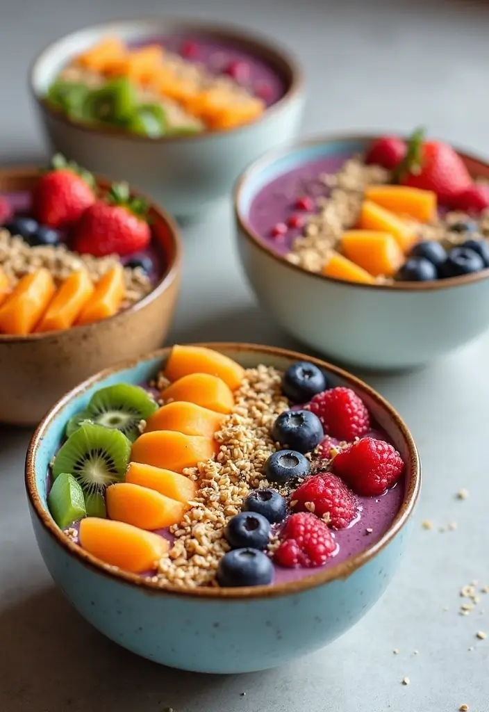 30+ Lunch Box Ideas for Kids That Make Eating Fun 32 30+ Lunch Box Ideas for Kids That Make Eating Fun - 6. Smoothie Bowls