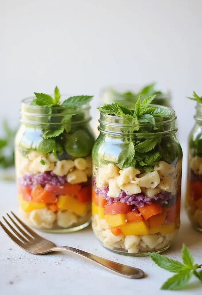 30+ Lunch Box Ideas for Kids That Make Eating Fun 39 30+ Lunch Box Ideas for Kids That Make Eating Fun - 7. Pasta Salad Jars