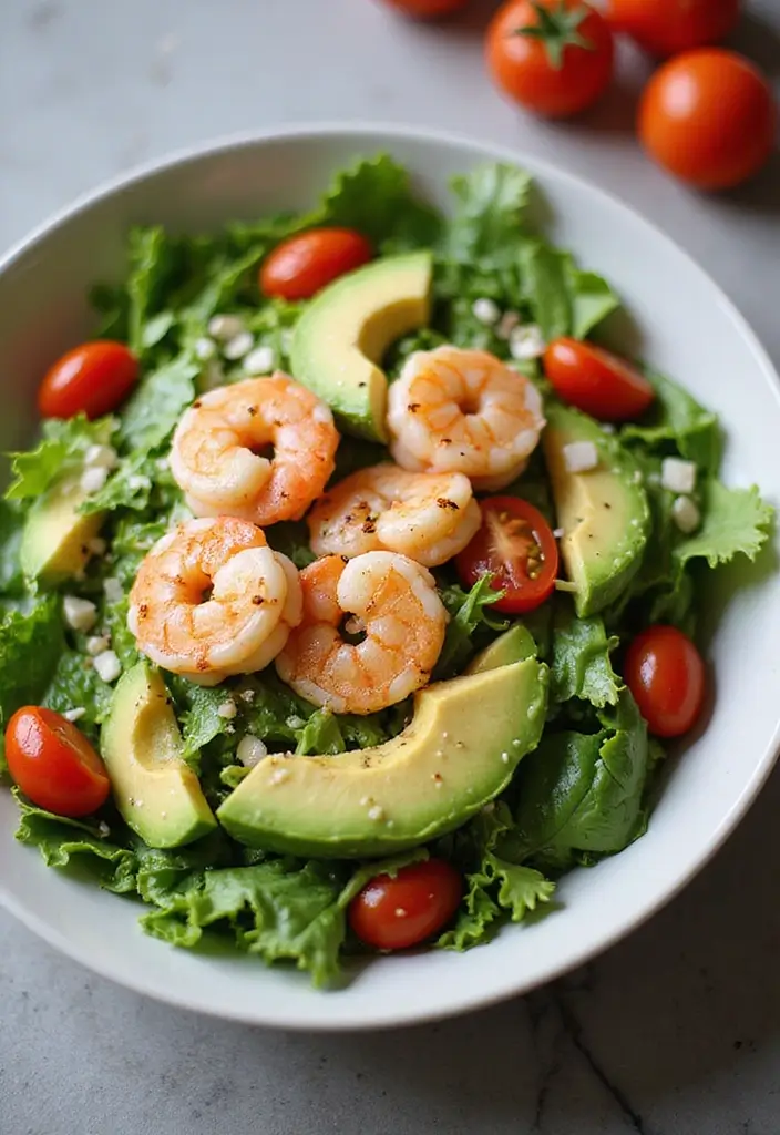 30+ Lunch Under 400 Calories Meal Ideas for Light and Healthy Eating 107 30+ Lunch Under 400 Calories Meal Ideas for Light and Healthy Eating - 17. Shrimp & Avocado Salad