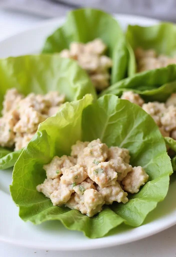 30+ Lunch Under 400 Calories Meal Ideas for Light and Healthy Eating 119 30+ Lunch Under 400 Calories Meal Ideas for Light and Healthy Eating - 19. Tuna Salad Lettuce Wraps