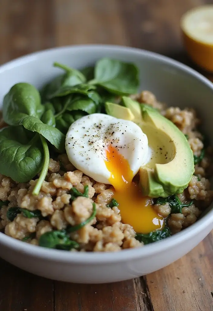 30+ Lunch Under 400 Calories Meal Ideas for Light and Healthy Eating 159 30+ Lunch Under 400 Calories Meal Ideas for Light and Healthy Eating - 25. Savory Oatmeal Bowl