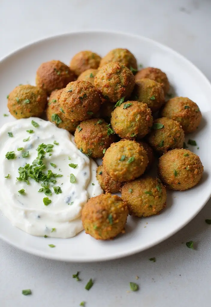 30+ Lunch Under 400 Calories Meal Ideas for Light and Healthy Eating 164 30+ Lunch Under 400 Calories Meal Ideas for Light and Healthy Eating - 26. Baked Falafel & Tzatziki