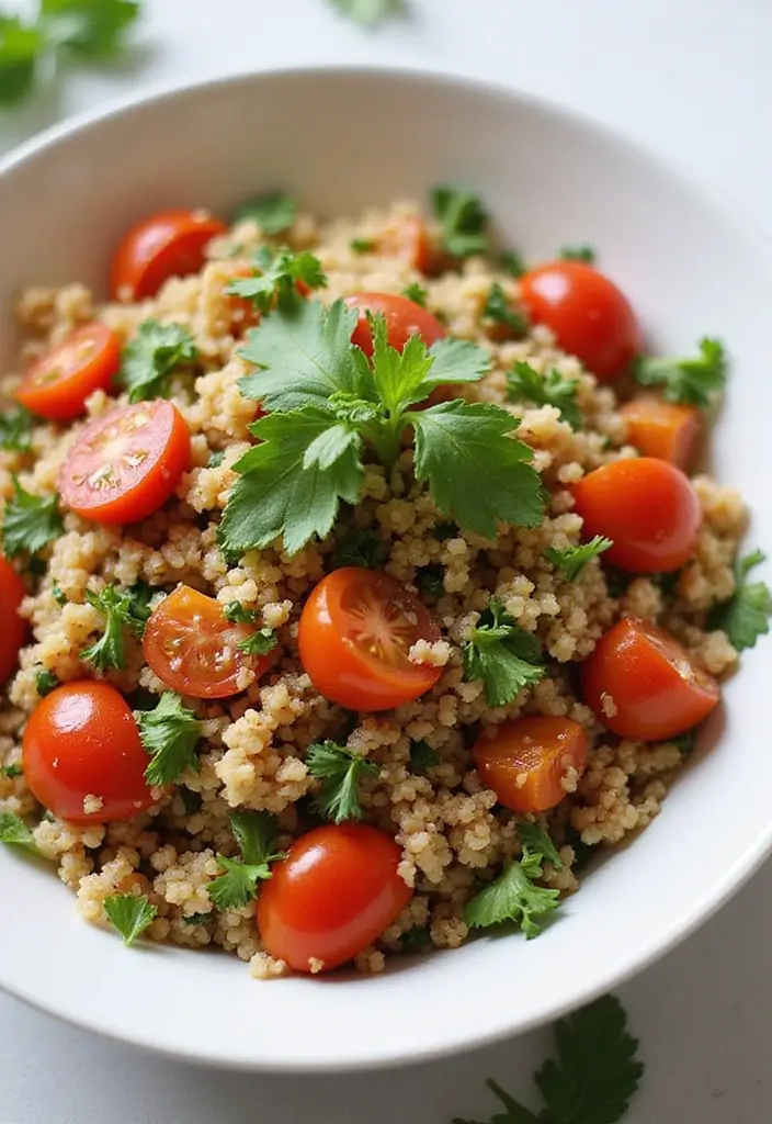 30+ Lunch Under 400 Calories Meal Ideas for Light and Healthy Eating 176 30+ Lunch Under 400 Calories Meal Ideas for Light and Healthy Eating - 28. Quinoa Tabbouleh
