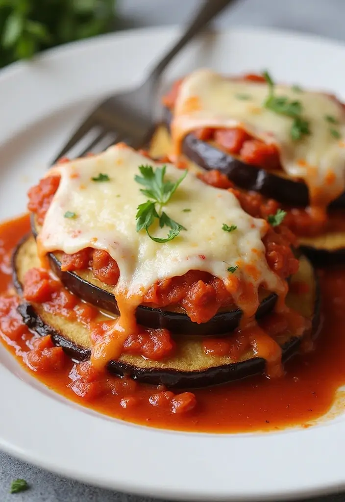 30+ Lunch Under 400 Calories Meal Ideas for Light and Healthy Eating 190 30+ Lunch Under 400 Calories Meal Ideas for Light and Healthy Eating - 30. Baked Eggplant Parmesan