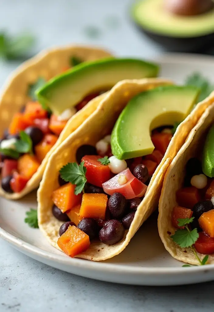 30+ Lunch Under 400 Calories Meal Ideas for Light and Healthy Eating 53 30+ Lunch Under 400 Calories Meal Ideas for Light and Healthy Eating - 9. Sweet Potato & Black Bean Tacos