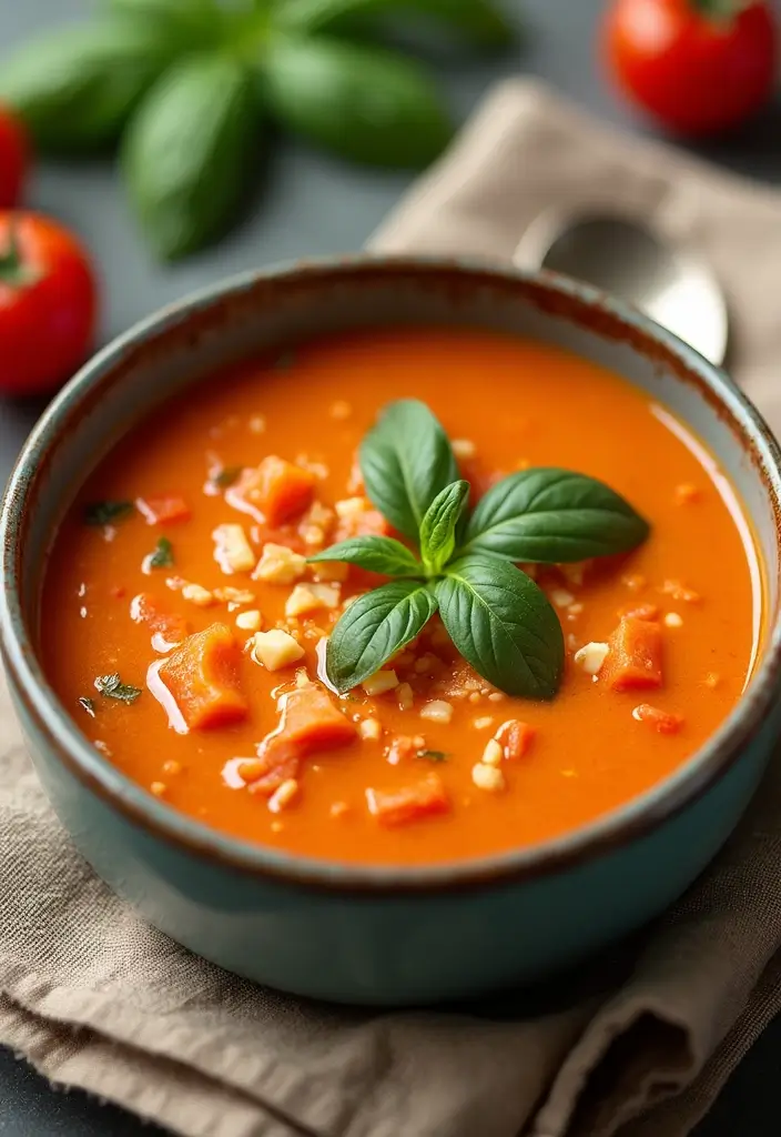 30+ Meal Prep Lunch Ideas to Bring to Work and Save Time 80 30+ Meal Prep Lunch Ideas to Bring to Work and Save Time - 14. Creamy Tomato Basil Soup
