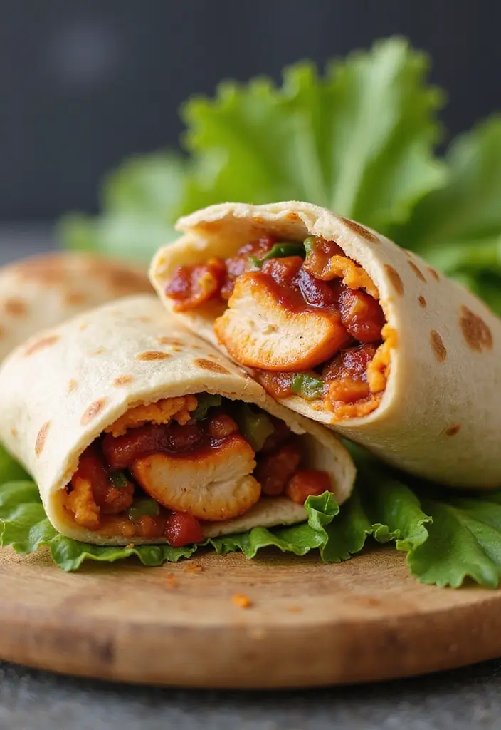 30+ Meal Prep Lunch Ideas to Bring to Work and Save Time 104 30+ Meal Prep Lunch Ideas to Bring to Work and Save Time - 18. BBQ Chicken Wraps