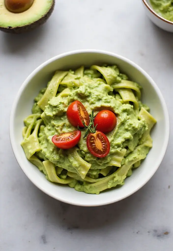 30+ Meal Prep Lunch Ideas to Bring to Work and Save Time 123 30+ Meal Prep Lunch Ideas to Bring to Work and Save Time - 21. Creamy Avocado Pasta