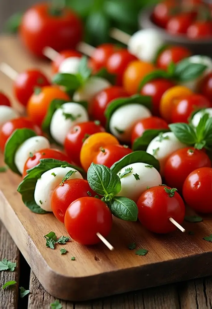 30+ Meal Prep Lunch Ideas to Bring to Work and Save Time 171 30+ Meal Prep Lunch Ideas to Bring to Work and Save Time - 29. Caprese Salad Skewers