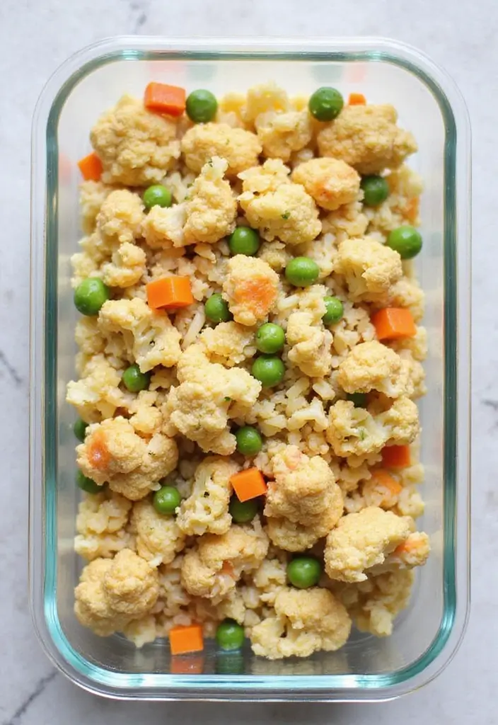 30+ Meal Prep Lunch Ideas to Bring to Work and Save Time 37 30+ Meal Prep Lunch Ideas to Bring to Work and Save Time - 7. Cauliflower Fried Rice