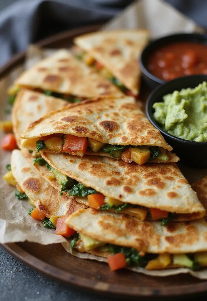 30+ Mexican Lunch Ideas for Work Packed with Spice and Flavor 56 30+ Mexican Lunch Ideas for Work Packed with Spice and Flavor - 10. Roasted Vegetable Quesadillas
