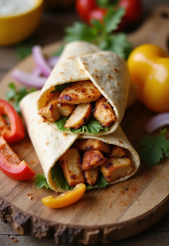 30+ Mexican Lunch Ideas for Work Packed with Spice and Flavor 63 30+ Mexican Lunch Ideas for Work Packed with Spice and Flavor - 11. Grilled Chicken Fajita Wraps