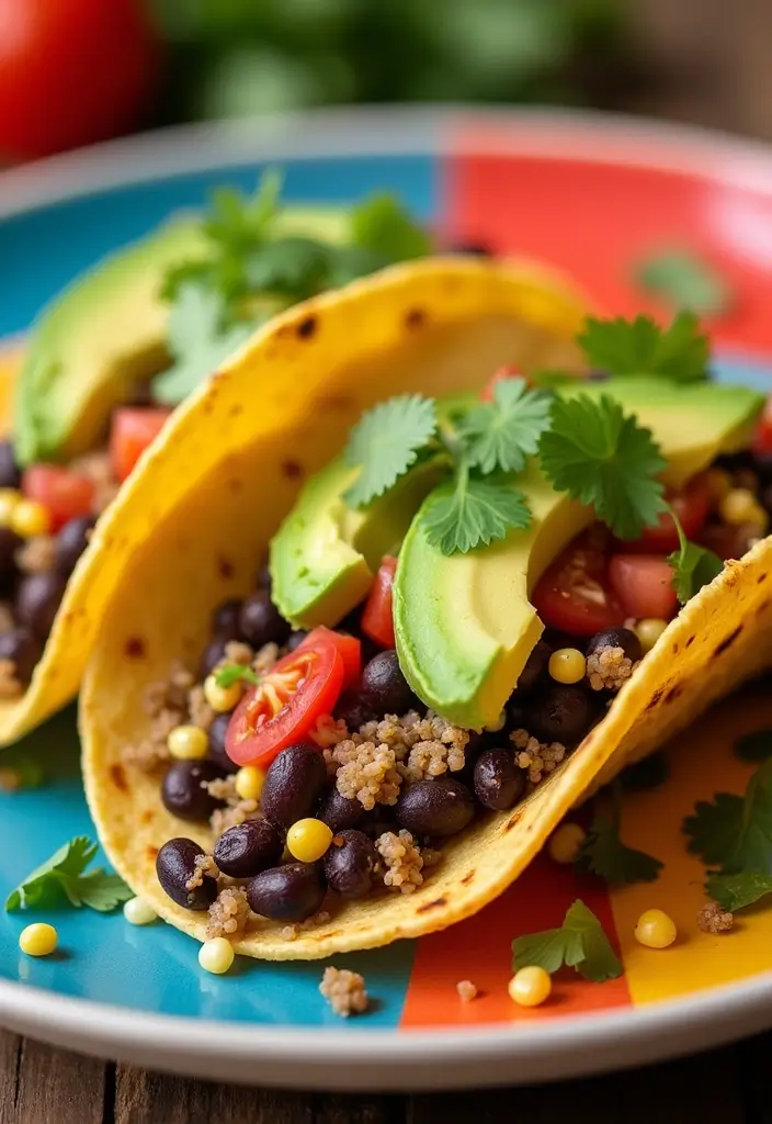 30+ Mexican Lunch Ideas for Work Packed with Spice and Flavor 6 30+ Mexican Lunch Ideas for Work Packed with Spice and Flavor - 2. Quinoa Tacos with Black Beans