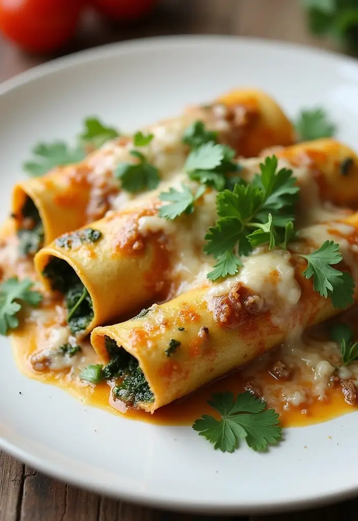 30+ Mexican Lunch Ideas for Work Packed with Spice and Flavor 127 30+ Mexican Lunch Ideas for Work Packed with Spice and Flavor - 21. Creamy Spinach and Mushroom Enchiladas