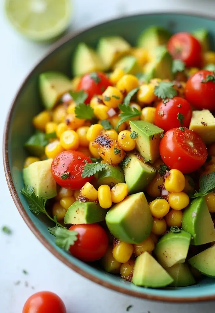 30+ Mexican Lunch Ideas for Work Packed with Spice and Flavor 141 30+ Mexican Lunch Ideas for Work Packed with Spice and Flavor - 23. Grilled Corn and Avocado Salad
