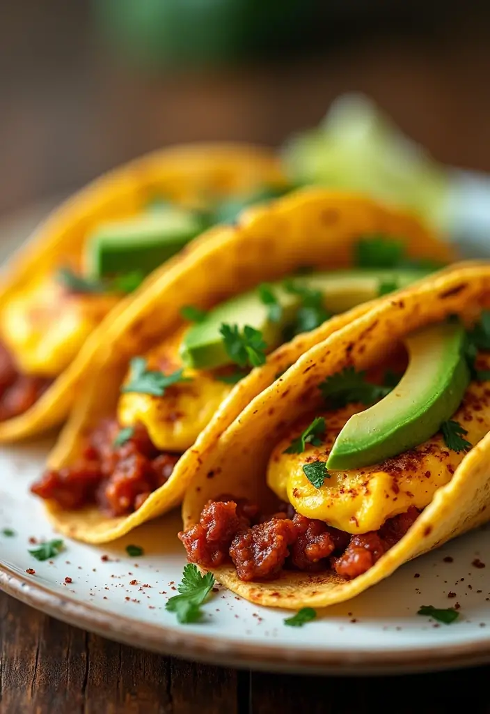 30+ Mexican Lunch Ideas for Work Packed with Spice and Flavor 170 30+ Mexican Lunch Ideas for Work Packed with Spice and Flavor - 28. Spicy Chorizo Breakfast Tacos