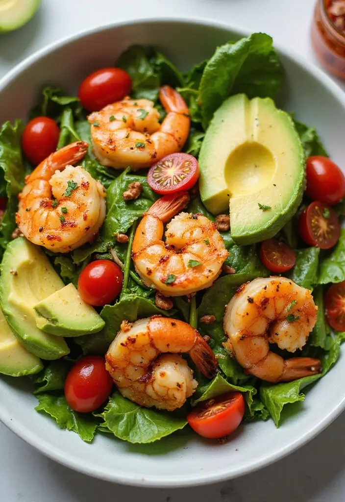 30+ Mexican Lunch Ideas for Work Packed with Spice and Flavor 11 30+ Mexican Lunch Ideas for Work Packed with Spice and Flavor - 3. Chipotle Shrimp Salad