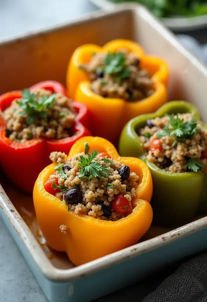 30+ Mexican Lunch Ideas for Work Packed with Spice and Flavor 16 30+ Mexican Lunch Ideas for Work Packed with Spice and Flavor - 4. Mexican Stuffed Peppers