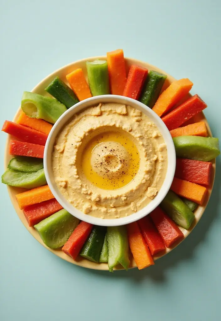 30+ Work from Home Lunch Ideas for Quick Midday Meals 58 30+ Work from Home Lunch Ideas for Quick Midday Meals - 10. Hummus with Veggie Sticks
