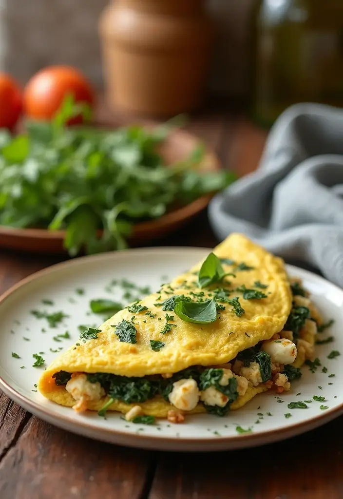 30+ Work from Home Lunch Ideas for Quick Midday Meals 120 30+ Work from Home Lunch Ideas for Quick Midday Meals - 20. Spinach and Feta Omelette