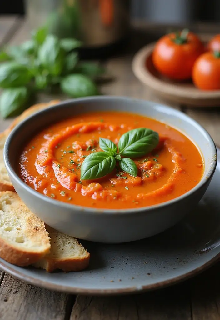 30+ Work from Home Lunch Ideas for Quick Midday Meals 167 30+ Work from Home Lunch Ideas for Quick Midday Meals - 27. Tomato Basil Soup