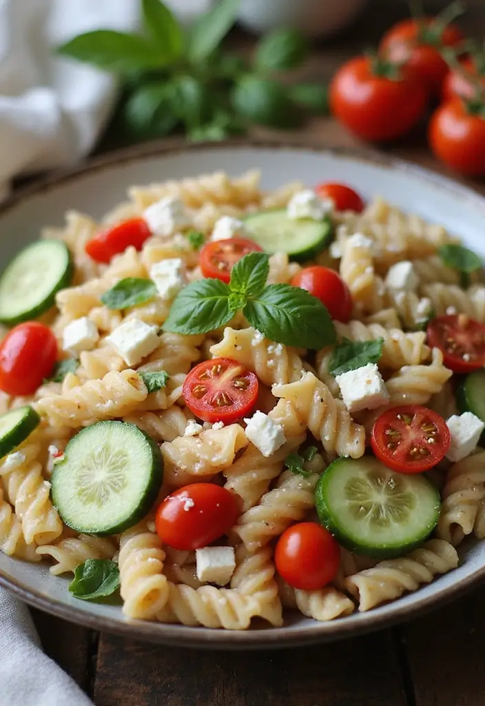 30+ Work from Home Lunch Ideas for Quick Midday Meals 181 30+ Work from Home Lunch Ideas for Quick Midday Meals - 29. Whole Wheat Pasta Salad